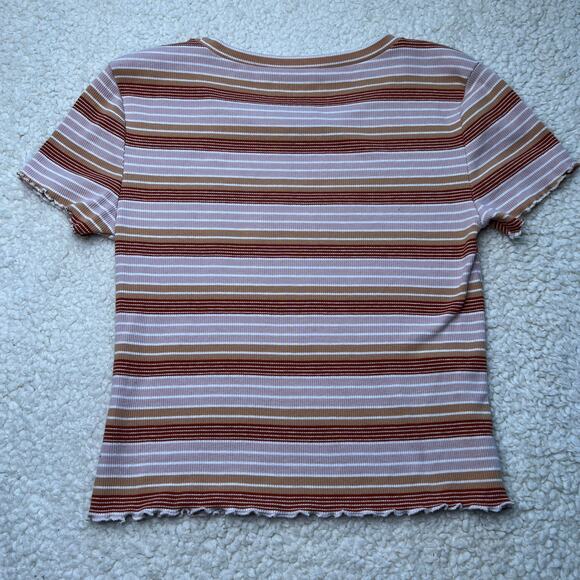 Aero The OG Tee Collection Orange Stripe Shrunken Tee  Medium - Picture 3 of 6